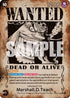 Marshall.D.Teach (093) (Wanted Poster) (OP09-093) - Emperors in the New World - One Piece