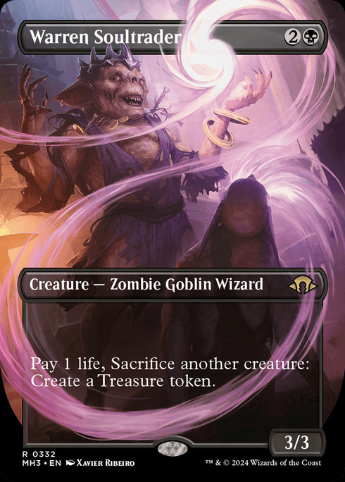 FOIL Warren Soultrader (Borderless) (MH3-332) - Modern Horizons 3 (Borderless) - Magic The Gathering