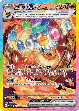 Flareon ex - 146/131 146 - SV Prismatic Evolutions Pokemon