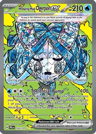 Wellspring Mask Ogerpon ex - 152/131 152 - SV Prismatic Evolutions Pokemon