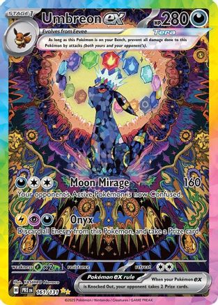 Umbreon ex - 161/131 161 - SV Prismatic Evolutions Pokemon