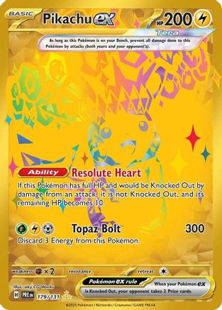 Pikachu ex - 179/131 179 - SV Prismatic Evolutions Pokemon