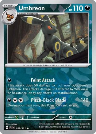 Umbreon (Master Ball Pattern) 59 - SV Prismatic Evolutions Pokemon