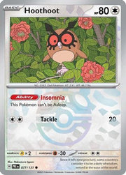 Hoothoot (Master Ball Pattern) 77 - SV Prismatic Evolutions Pokemon