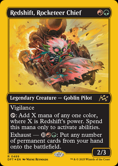 FOIL Redshift, Rocketeer Chief (DFT-489) - Aetherdrift - Magic The Gathering
