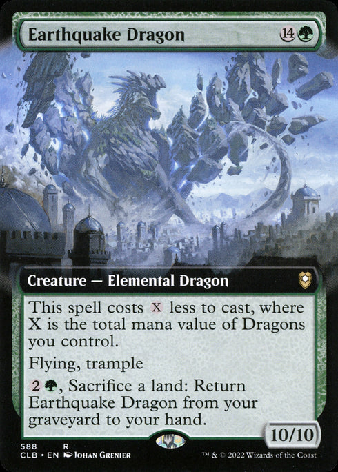 FOIL Earthquake Dragon (CLB-588) - Commander Legends: Battle for Baldur's Gate: (Extended Art) - Magic The Gathering