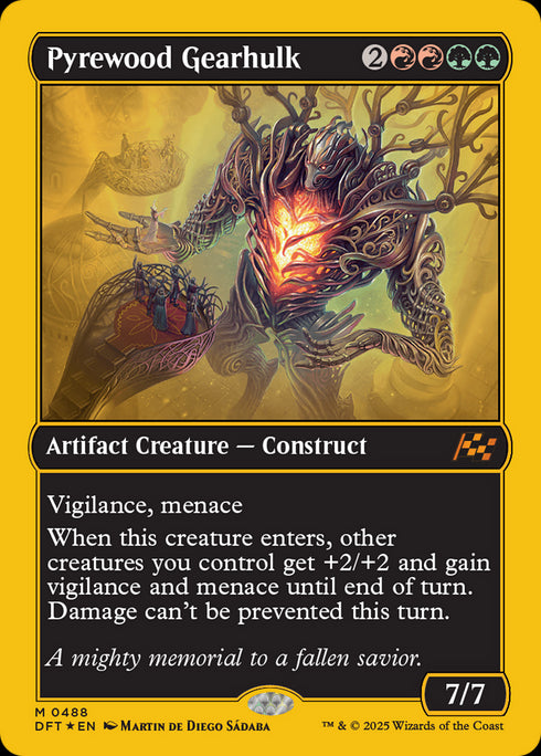 FOIL Pyrewood Gearhulk (DFT-488) - Aetherdrift - Magic The Gathering