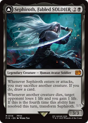FOIL Sephiroth, Fabled SOLDIER // Sephiroth, One-Winged Angel (FIN-115) - FINAL FANTASY - Magic The Gathering