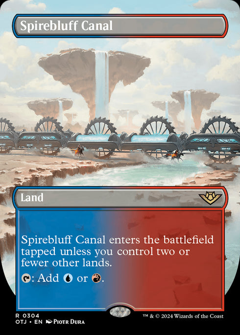 Spirebluff Canal (OTJ-304) - Outlaws of Thunder Junction (Borderless) - Magic The Gathering