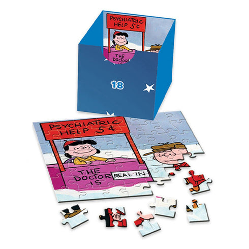 Aquarius Puzzle Peanuts Christmas Advent Calendar Puzzle (24 Jigsaw Puzzles / 50 Pieces Each)