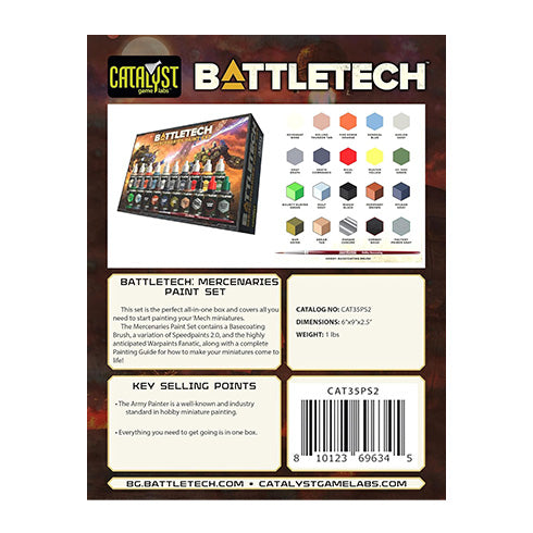 Battletech Mercenaries Paint Set - Army Painter Warpaints Fanatic
