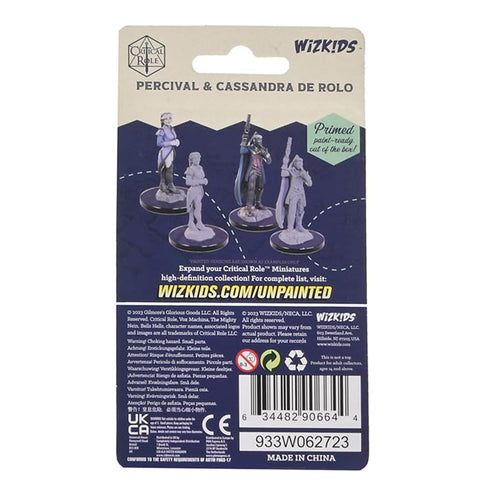 Critical Role Unpainted Miniatures Percival & Cassandra de Rolo