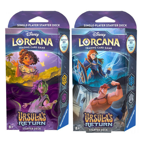 Disney Lorcana TCG Ursula's Return Starter Decks Amber & Sapphire (Pair)