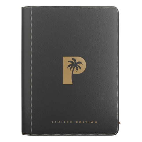 Palms Off 9 Pocket MEGA Capacity Zip Binder Limited Edition - Black/Gold