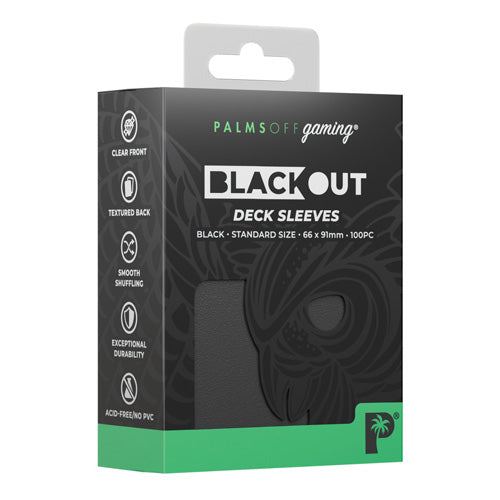 Palms Off Standard 100pc Blackout Deck Sleeves - Black Palms Off Standard 100pc Blackout Deck Sleeves - Black