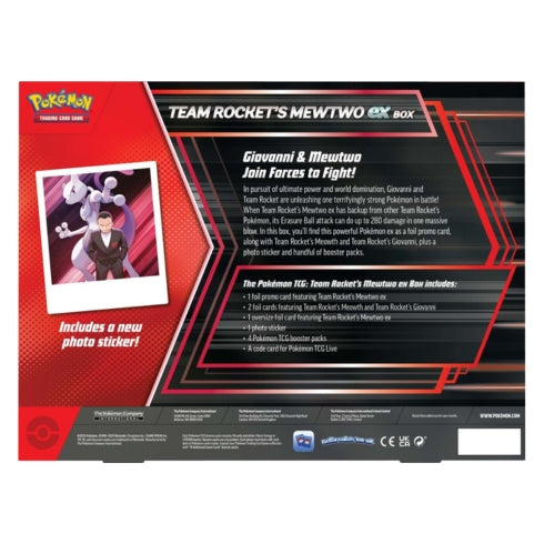 Pokemon TCG Team Rocket's Mewtwo ex Box