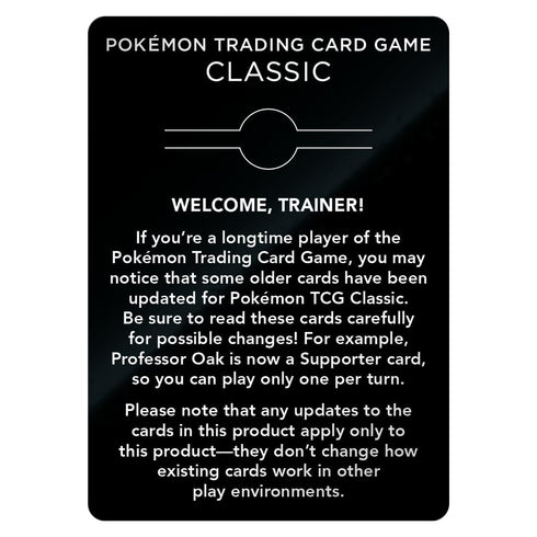 Pokemon Trading Card Game Classic Collection