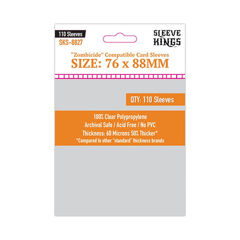Sleeve Kings Board Game Sleeves Zombicide Compatible 76mm x 88mm 110ct