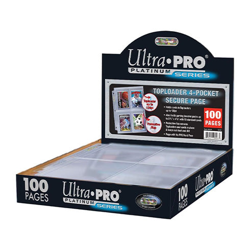 ULTRA PRO Toploader 4PKT Secure Pages Platinum Series 100ct