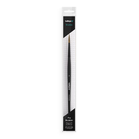 Vallejo Brushes - Pro Modeler - Natural Hair Round Brush No. 4