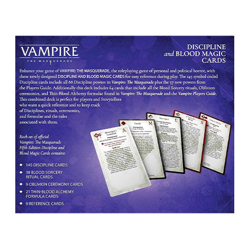 Vampire: The Masquerade 5th Edition - Discipline and Blood Magic Cards
