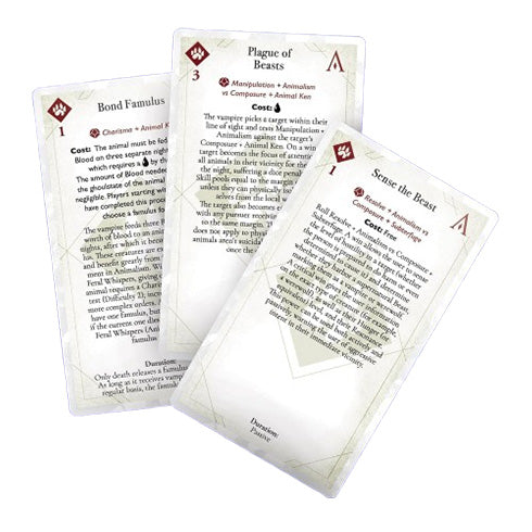 Vampire: The Masquerade 5th Edition - Discipline and Blood Magic Cards