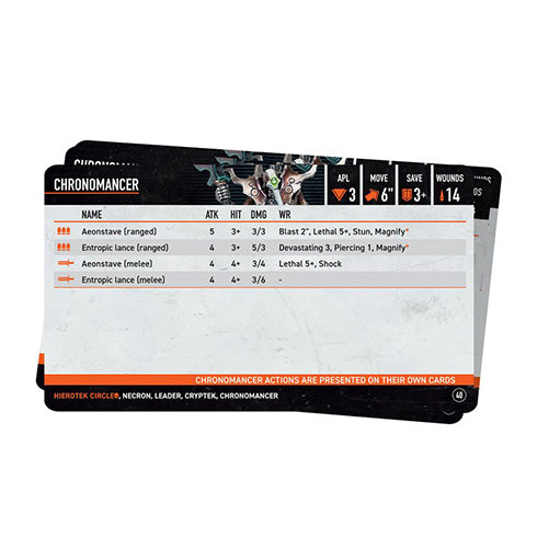 Warhammer 40K Kill Team Hierotek Circle Datacards