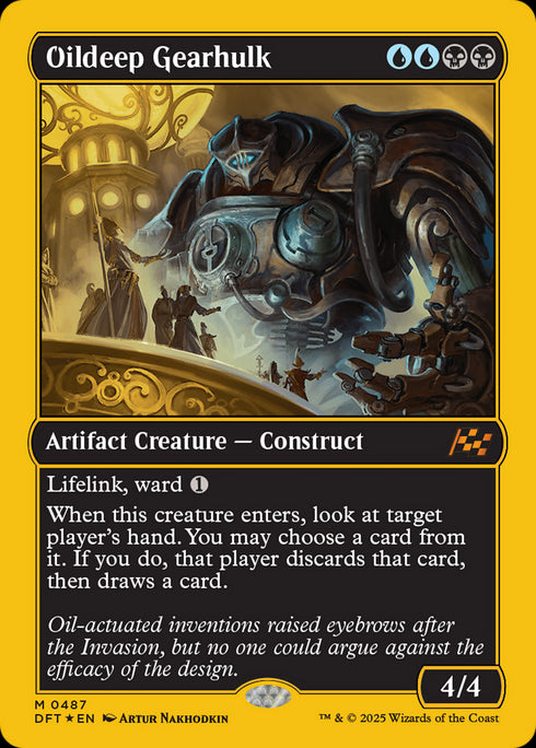 FOIL Oildeep Gearhulk (DFT-487) - Aetherdrift - Magic The Gathering