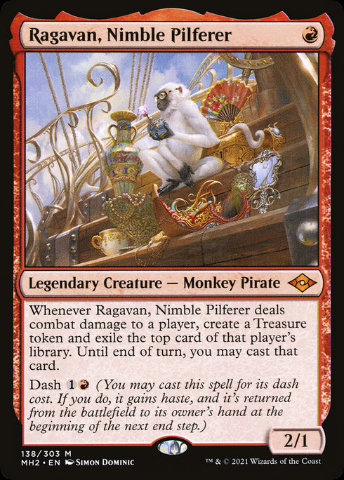 FOIL Ragavan, Nimble Pilferer (MH2-138) - Modern Horizons 2 - Magic The Gathering