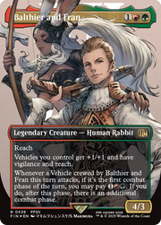 FOIL Balthier and Fran (0538) (Borderless) (Surge Foil) (FIN-538) - FINAL FANTASY - Magic The Gathering
