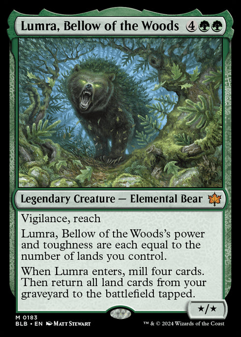 FOIL Lumra, Bellow of the Woods (BLB-183) - Bloomburrow - Magic The Gathering