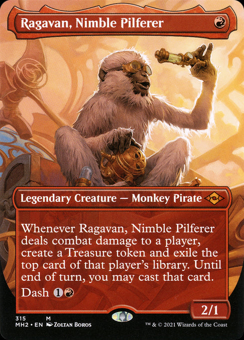 FOIL Ragavan, Nimble Pilferer (MH2-315) - Modern Horizons 2 (Borderless) - Magic The Gathering