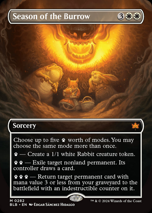 FOIL Season of the Burrow (BLB-282) - Bloomburrow: (Showcase) (Borderless) - Magic The Gathering
