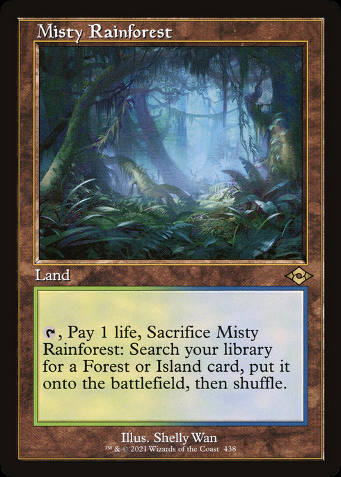 ETCHED FOIL Misty Rainforest (MH2-438) - Modern Horizons 2 - Magic The Gathering