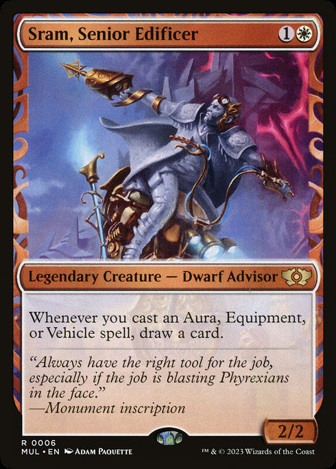 Sram, Senior Edificer (MUL-006) - Multiverse Legends: (Showcase) - Magic The Gathering
