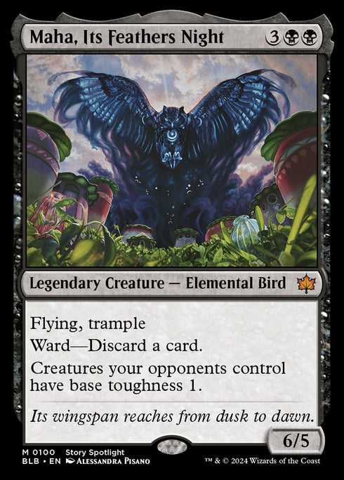 Maha, Its Feathers Night (BLB-100) - Bloomburrow - Magic The Gathering
