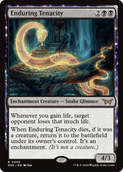 FOIL Enduring Tenacity (DSK-095) - Duskmourn: House of Horror: (enchantment) - Magic The Gathering