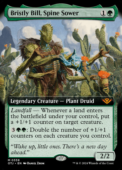 FOIL Bristly Bill, Spine Sower (OTJ-338) - Outlaws of Thunder Junction: (Extended Art) - Magic The Gathering