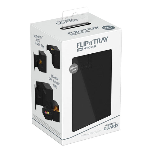 Ultimate Guard Flip n Tray Deck Case 80+ Standard Size XenoSkin Monocolor Black Deck Box