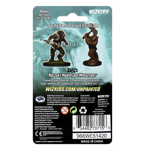 D&D Nolzurs Marvelous Unpainted Miniatures Wereboar & Werebear