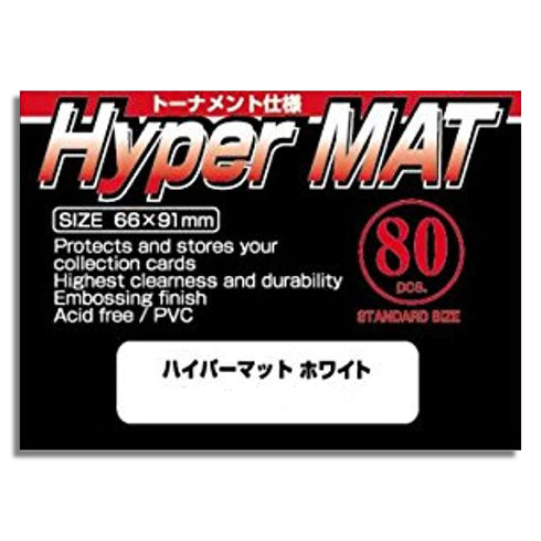 KMC HYPER MAT 80ct 66x91mm STANDARD SIZE CARD SLEEVES White
