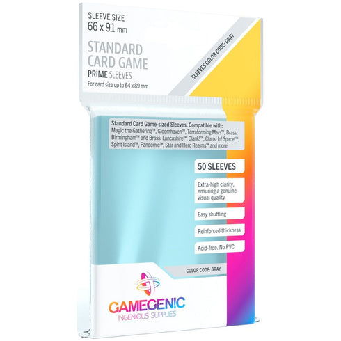 Gamegenic Prime Board Game Sleeves Standard Size 66mm x 91mm 50pc