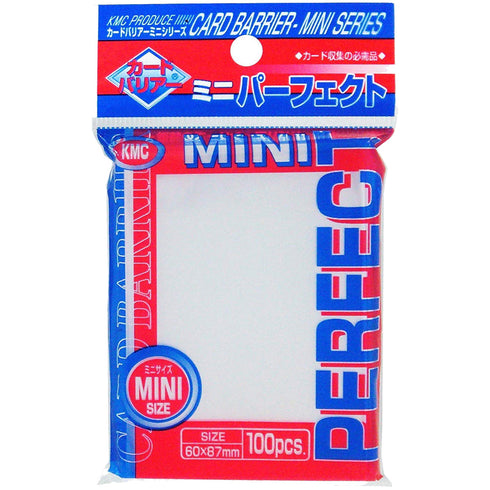 KMC 100ct PERFECT SIZE MINI 60x87mm CLEAR CARD SLEEVES