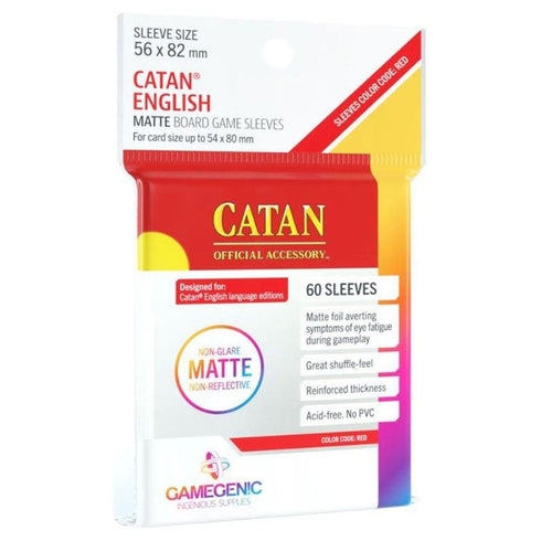 Gamegenic Matte Board Game Sleeves Catan English 56mm x 82mm 60pc