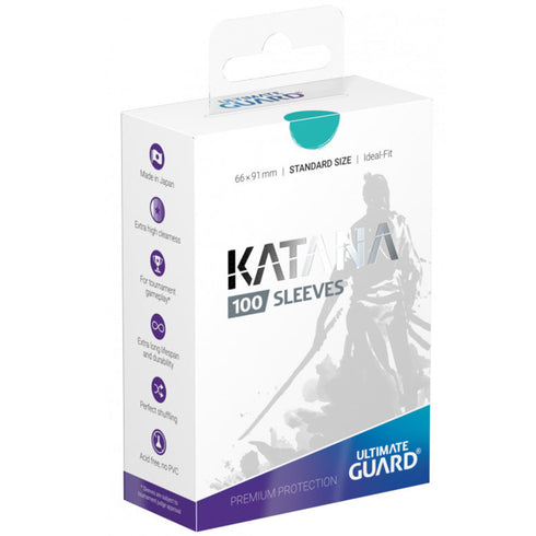 Ultimate Guard Katana Standard Size Sleeves 66 x 91mm Turqoise 100ct