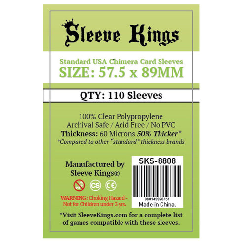 Sleeve Kings Standard USA Chimera 57.5mm x 89mm 110ct