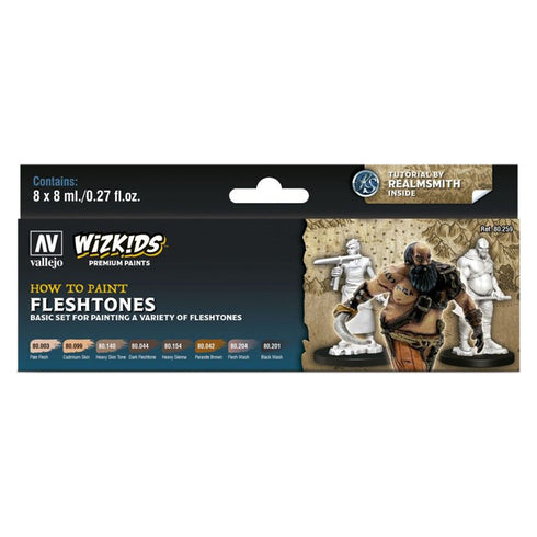 Wizkids Premium Paint Set by Vallejo Fleshtones