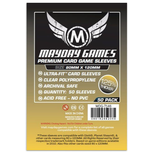 Mayday Magnum Premium Gold Sleeve 80 X 120 mm 50ct Dixit Mysterium