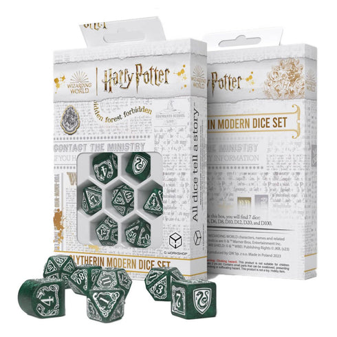 Q Workshop Harry Potter Modern Dice Set - Slytherin - Green Dice Set 7