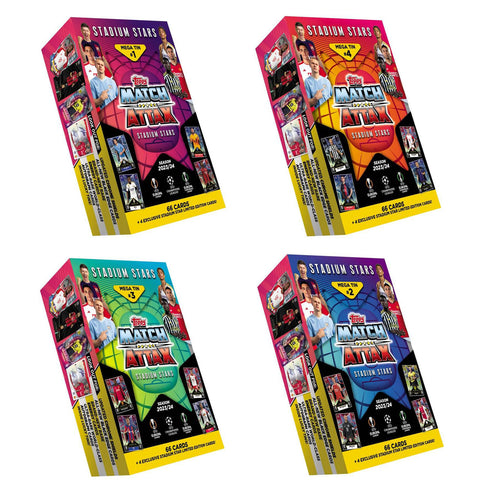 UEFA Match Attax Champions League 2023/2024 Edition Mega Tins (Set of 4)
